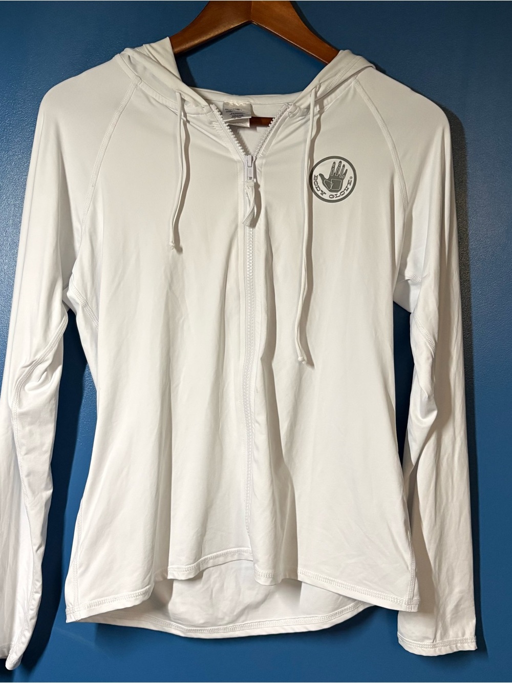 Body Glove White Hooded Zip-Up Sun Shirt